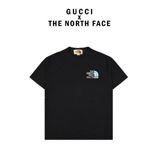 Gucci Co branded The North Face Back Bear Short Sleeve T-Shirt - back, bear, boy, branded, fabric, face, girl, gucci, north, short, sleeve, t-shirt, the, tshirts
