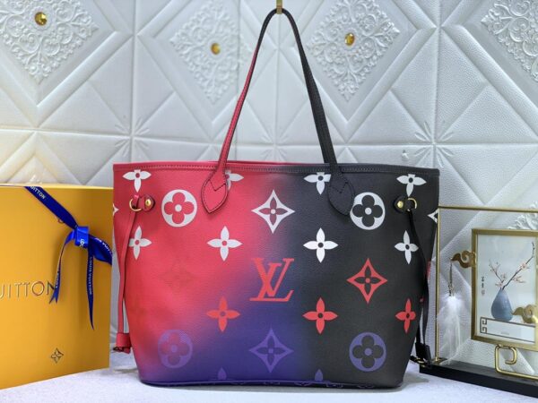 lv Neverfull gradient iridescent tone renders Monogram canvas bags - gradient, iridescent, monogram, neverfull, tone