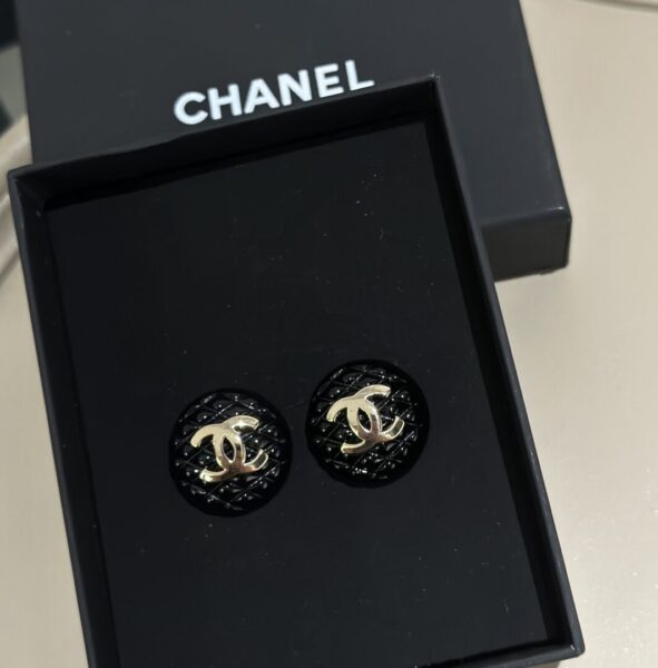 Chanel C509 050076 23c New Double C Lingge Ear Studs - 050076, 23c, c509, Chanel, double, ear, earrings, lingge, new, studs