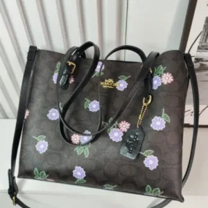 Coach 961361 leatherware new york flower cherry tote handbags