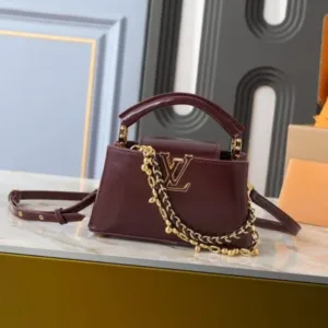 Louis Vuitton Capucines East-West BB Cowhide leather Black M25492 Handbags