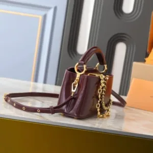 Louis Vuitton Capucines East-West BB Cowhide leather Black M25492 Handbags