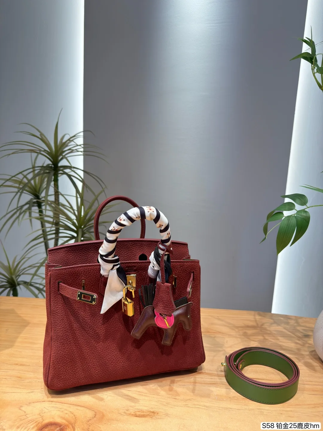 Hermes Kelly Platinum 25 Deer Skin Color blocked Inner Handbag - Image 9