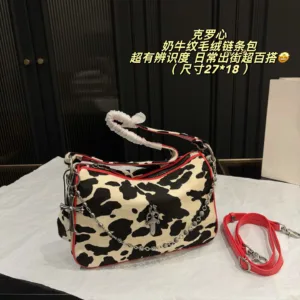 Chrome Hearts cow patterned horsehair chain Tote handbags