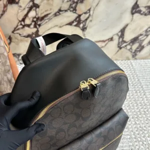 Coach double zipper compartment men’s backpack