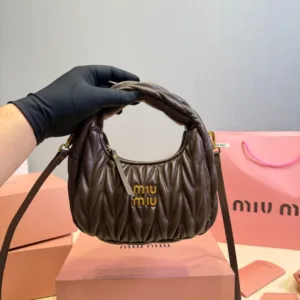 Miu Miu pleated hobo handbag
