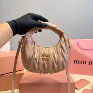 Miu Miu pleated hobo handbag