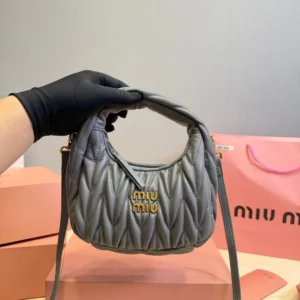 Miu Miu pleated hobo handbag