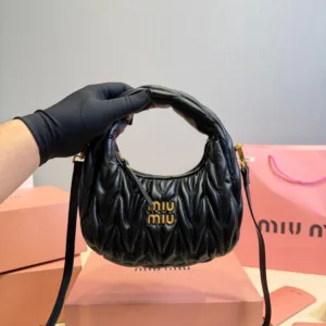 Miu Miu pleated hobo handbag