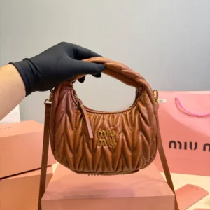 Miu Miu pleated hobo handbag