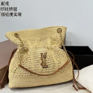 Yves Saint Laurent woven tote handbag