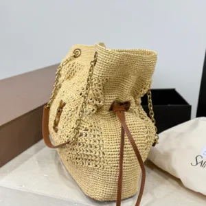Yves Saint Laurent woven tote handbag
