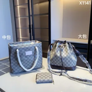 GUCCI combination series bucket bag+bath basket+wallet