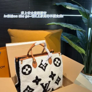 LV Teddy Speedy Twist Warm Lamb Wool Onthego Tote Bags
