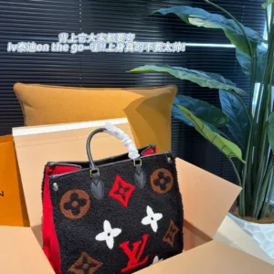 LV Teddy Speedy Twist Warm Lamb Wool Onthego Tote Bags