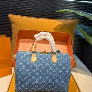 LV denim pillow 14430 tote hand bags
