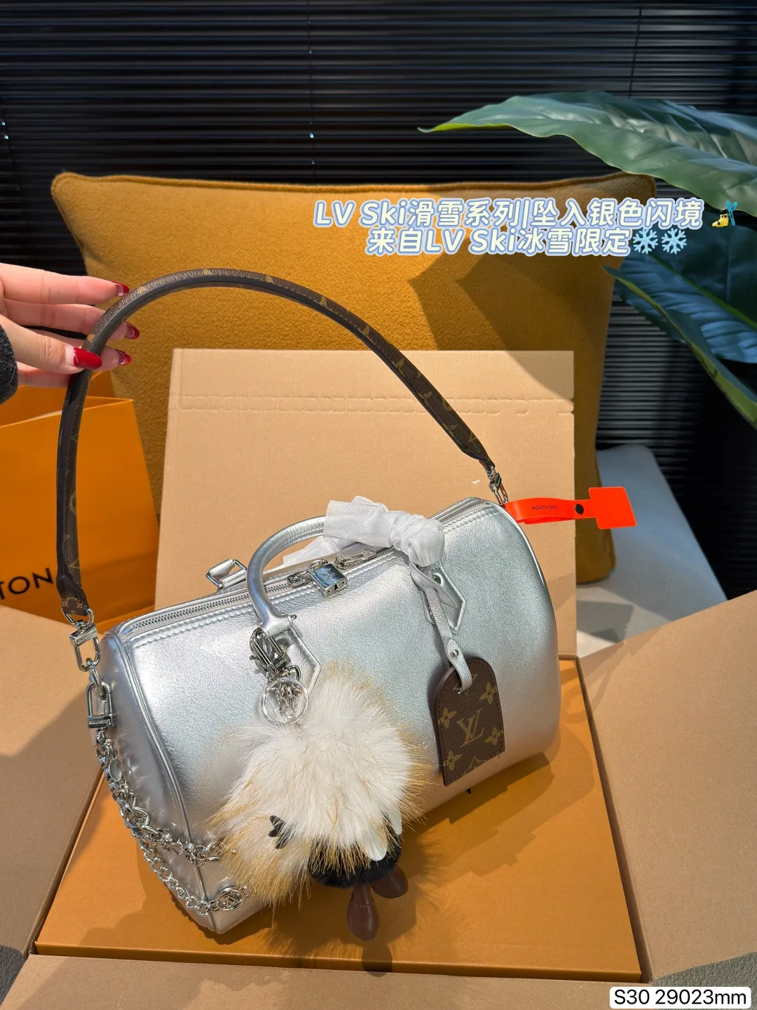 LV Speedy Pillow New Ski Series tote hand bags - Image 2