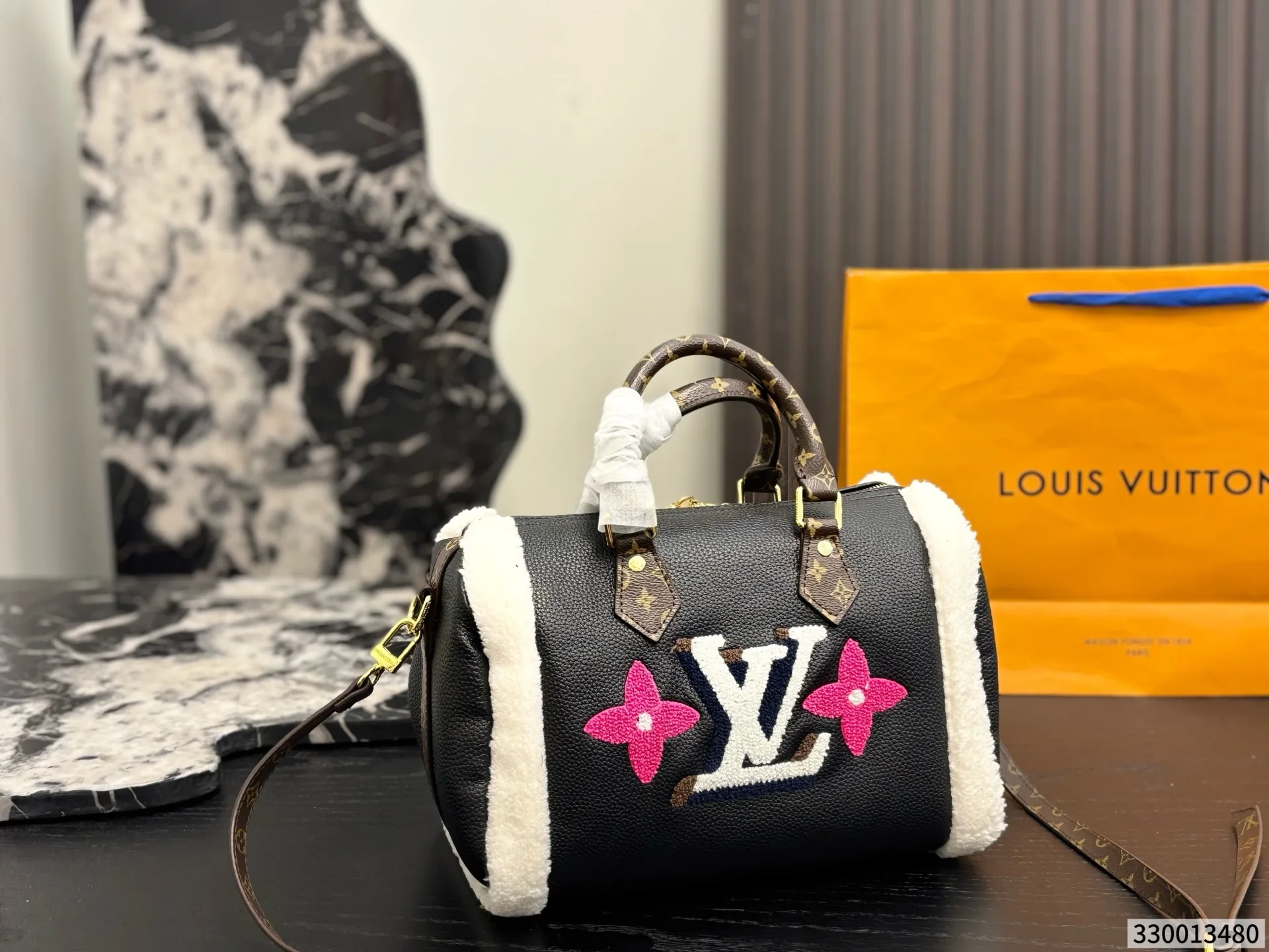 LV brand new teddy plush pillow bag Tote Hand Bags