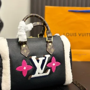 LV brand new teddy plush pillow bag Tote Hand Bags
