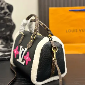 LV brand new teddy plush pillow bag Tote Hand Bags