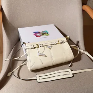 Prada new Bonnie oil wax leather crossbody Tote Hand Bags