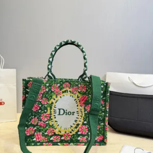 Christian dior jacquard book tote hand bags