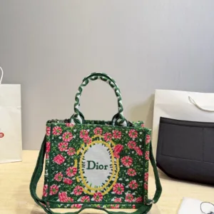Christian dior jacquard book tote hand bags