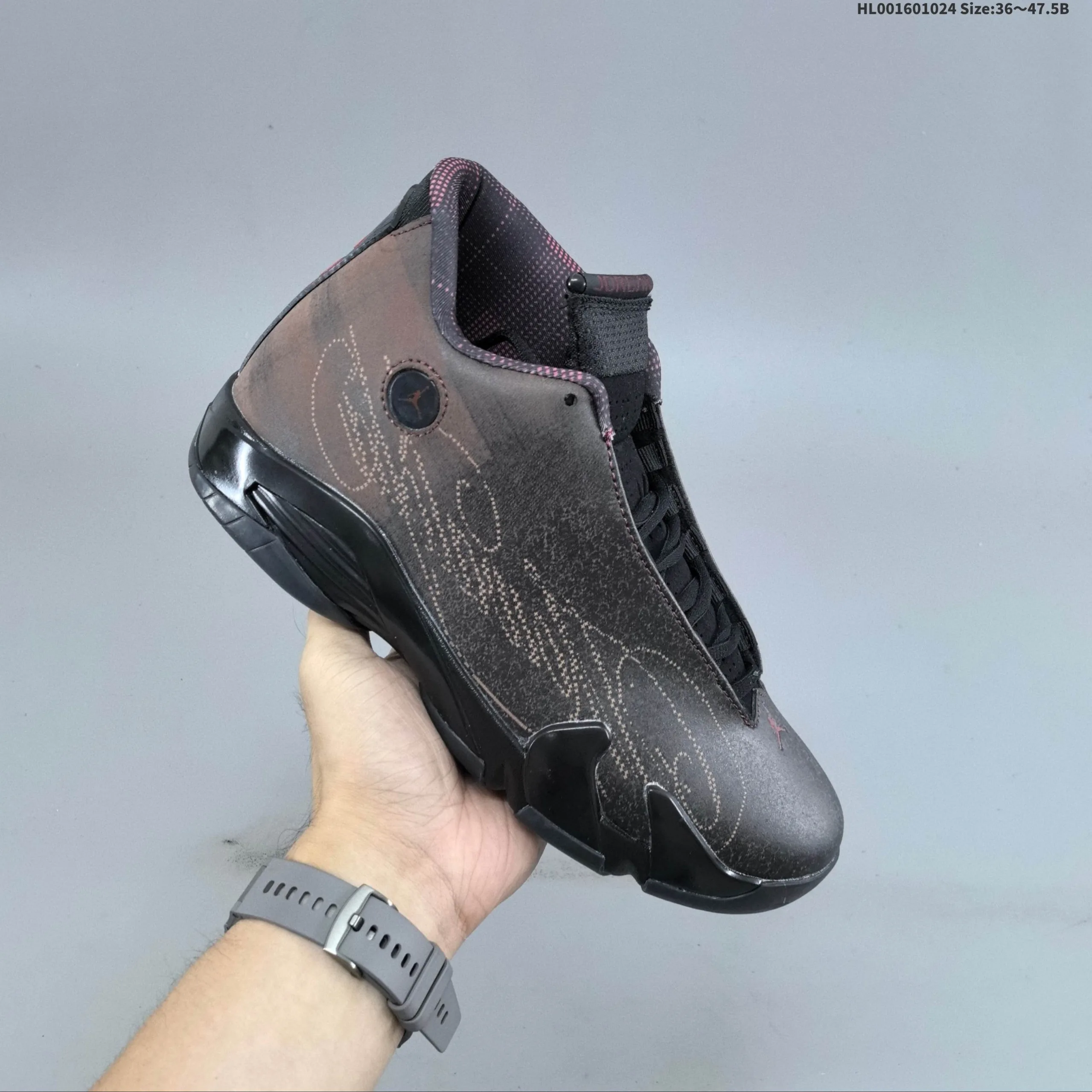 Mowalola × Air Jordan 14 "Burnt Red" Sneakers - Image 2