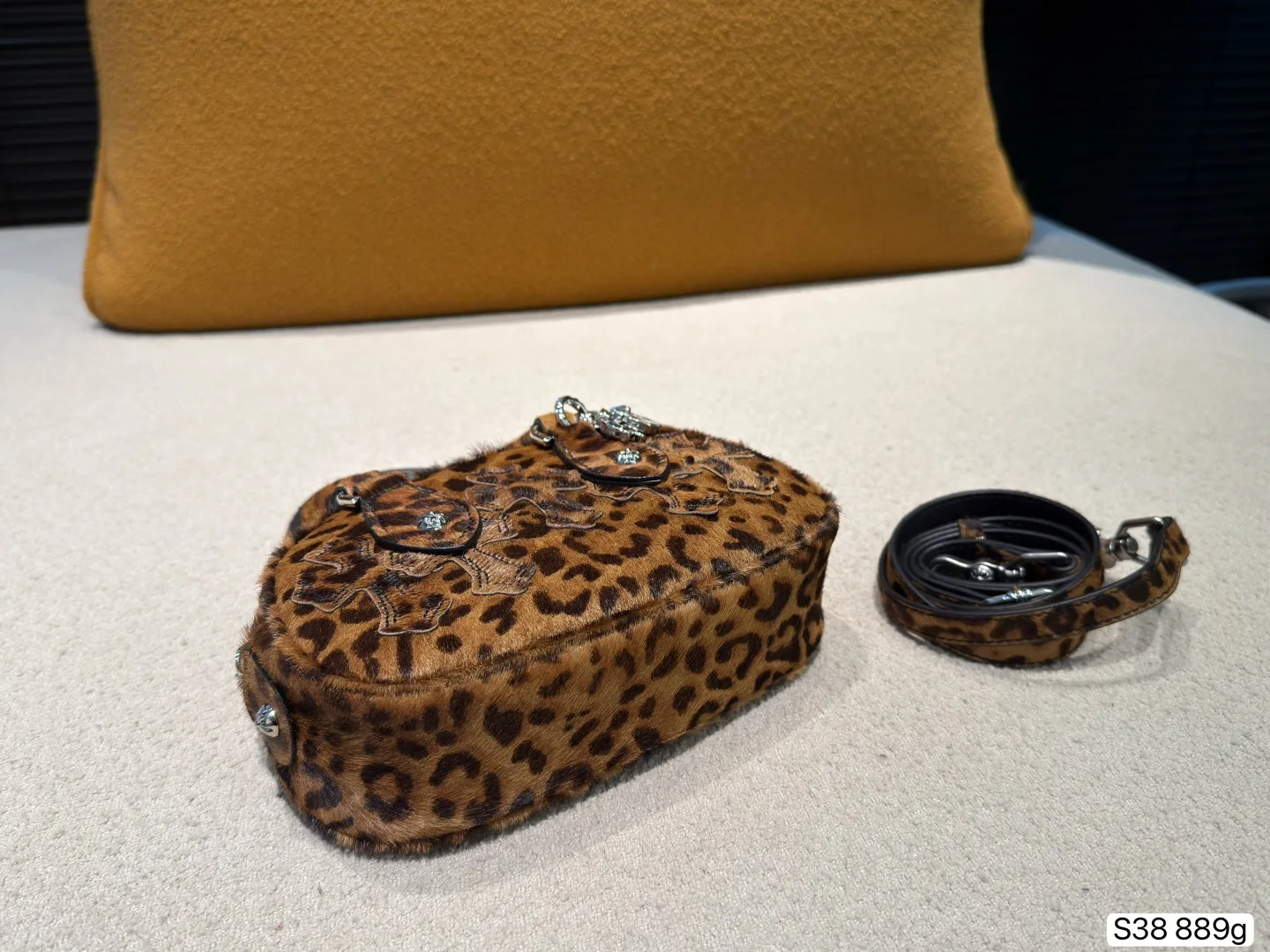 Chrome Hearts leopard print horsehair bowling Tote Handbags - Image 8