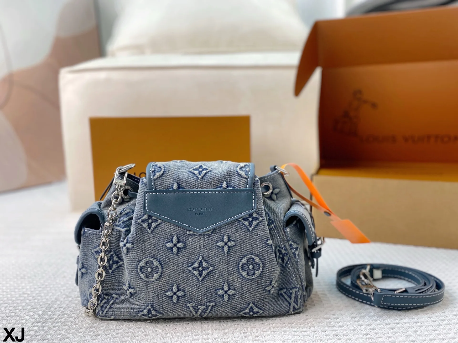 LV Odyssey washed denim shoulder Tote Hand Bags - Image 6