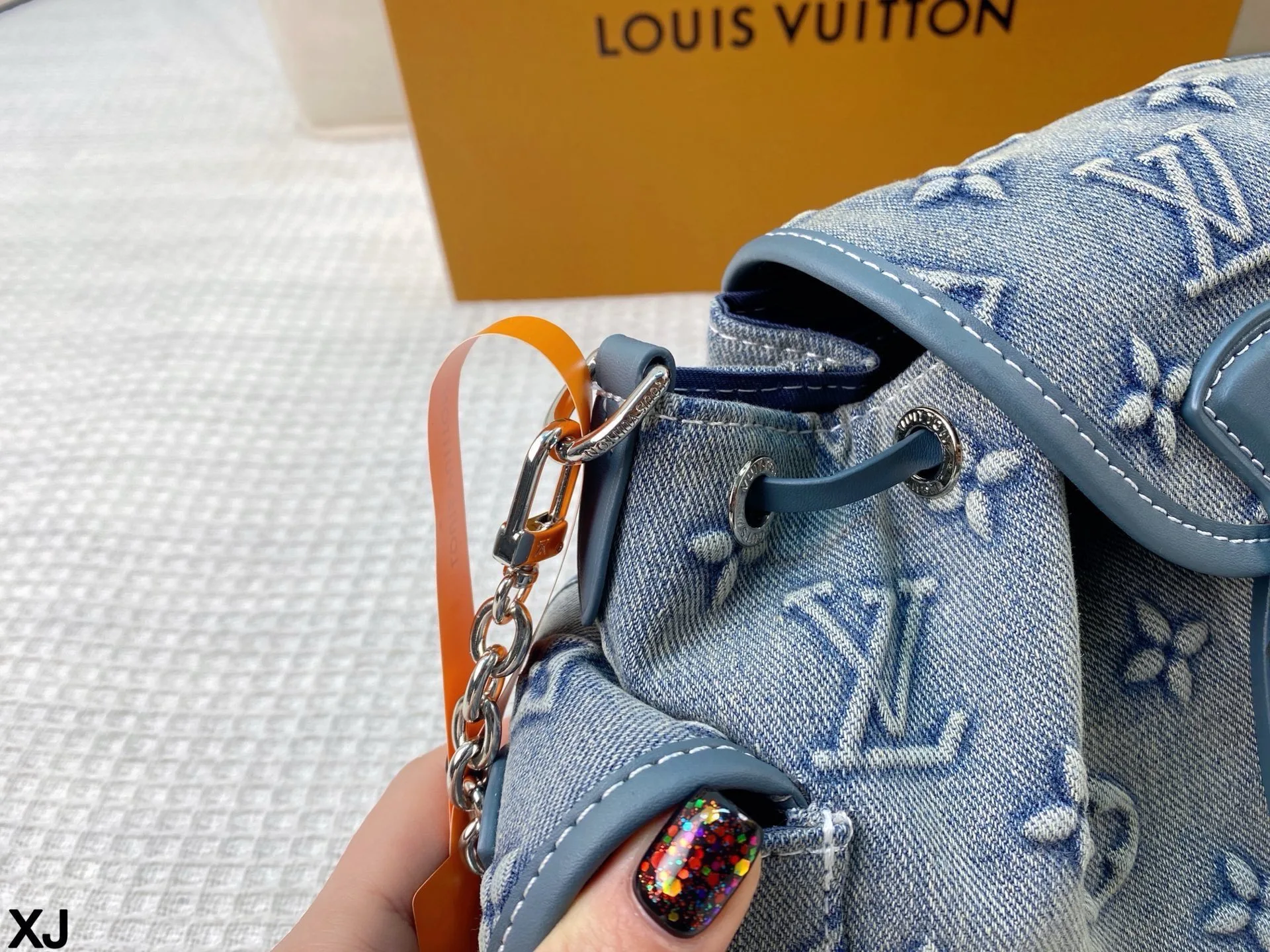 LV Odyssey washed denim shoulder Tote Hand Bags - Image 4