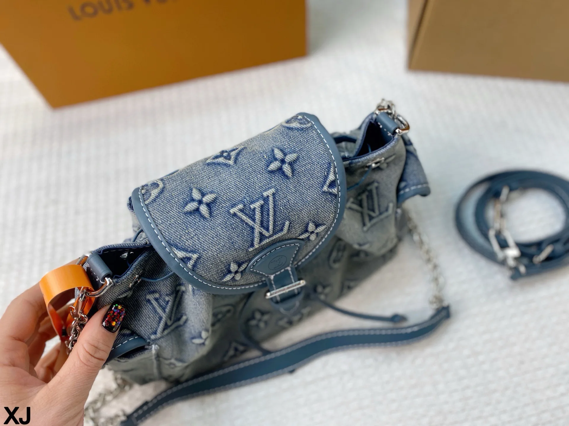 LV Odyssey washed denim shoulder Tote Hand Bags - Image 3