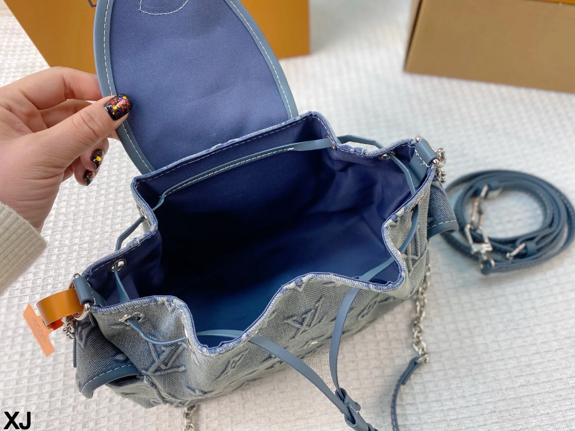 LV Odyssey washed denim shoulder Tote Hand Bags - Image 2