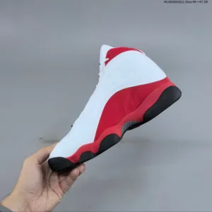 Air Jordan 13 Retro White and University Red Sneakers