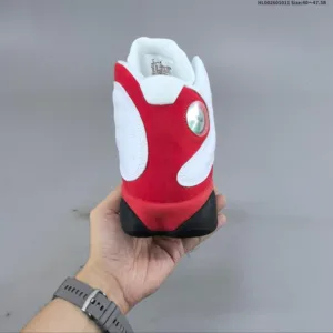 Air Jordan 13 Retro White and University Red Sneakers
