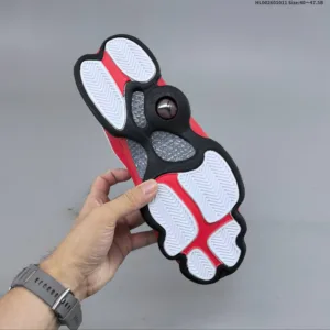 Air Jordan 13 Retro White and University Red Sneakers