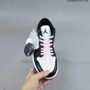 Air Jordan 1 Low cut Black Powder AJ1 1st generation sneakers