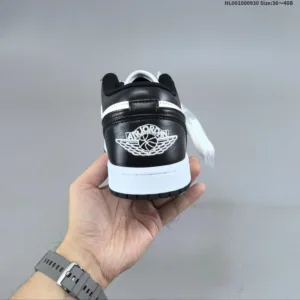 Air Jordan 1 Low cut Black Powder AJ1 1st generation sneakers
