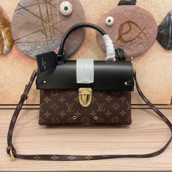 LV ONE HANDLE D-shaped lock EPi leather Monogram canvas bags - handle, leather, lock, one, shaped