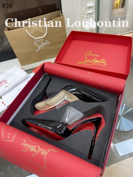 Christian Louboutin W2633 C&L High heeled slippers - christian, high, leather, louboutin, w2633