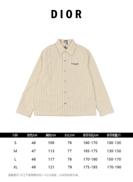 Christian Dior loved in beige with vertical stripes shirts - beige, christian, dior, loved, vertical