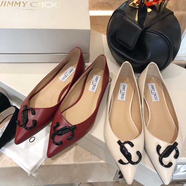 JimmyChoo New sheepskin leather 10.5cm heels flat bottom - 10.5cm, bottom, flat, girls, heels, high, jimmychoo, leather, new, sheepskin