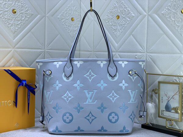 LV Gradient Series Full Leather Pressed Print Neverfull Bag - full, gradient, leather, neverfull, series