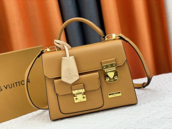 LV 2023 Spring Festival Solid Leather regular trapezoidal silhouette arched Handbag - festival, leather, silhouette, solid, spring