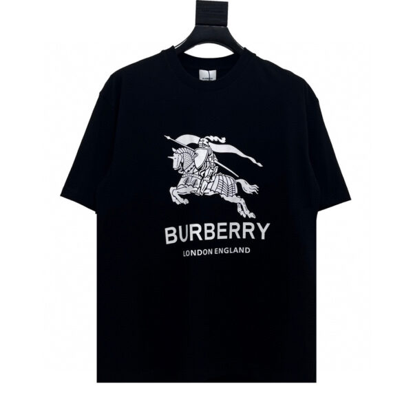 burberry 23ss War Horse Logo Print unisex Short Sleeve Tshirts - 23ss, burberry, horse, logo, war