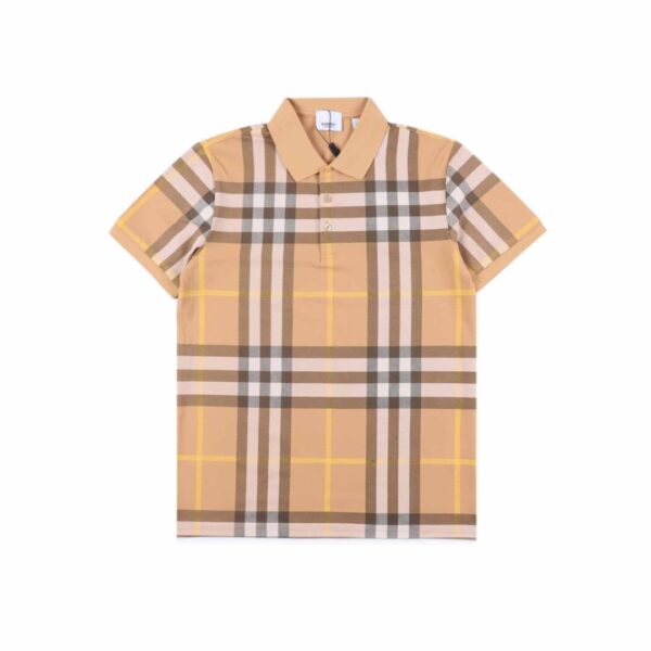 Burberry. Plaid Print Summer New T-shirt Polo Short Sleeve POLO Shirt - burberry, high, polo, print, shirt