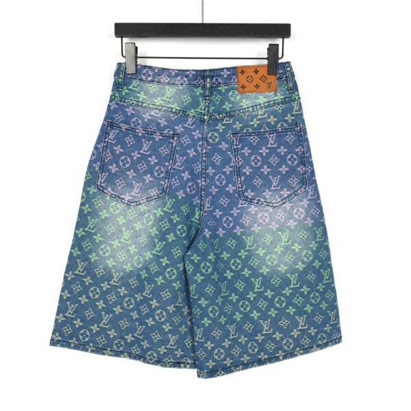Louis Vuitton 23ss Rainbow AOP Jacquard Denim Short pants - Denim, full, jacquard, rainbow, shorts