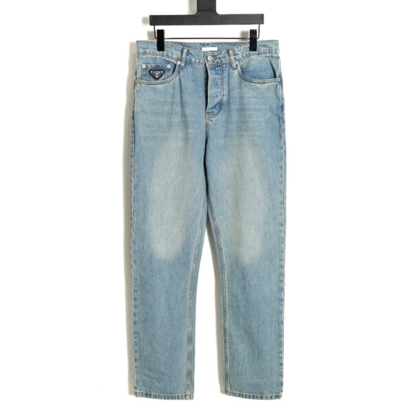 Prada 23SS Triangle Wash unisex Jeans pants - 23ss, boy, girl, Jeans, pants, prada, triangle, unisex, wash