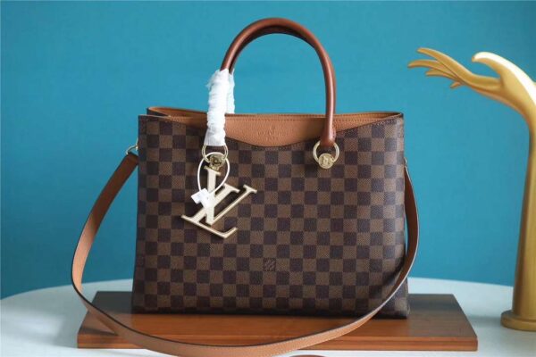 Louis Vuitton Brown RIVERSIDE Damier Ebene Toron Taurillon handbags - lv riverside bag, lv riverside handbag, lv riverside shoulder bag, lv riverside tote bag