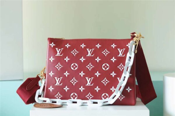 Louis Vuitton Brick red COUSSIN Nicolas Ghesquière small handbag - chain, handbag, louis, small, vuitton